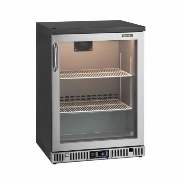 CONGÉLATEUR PTE VITRÉE INOX CHARN.DROITE